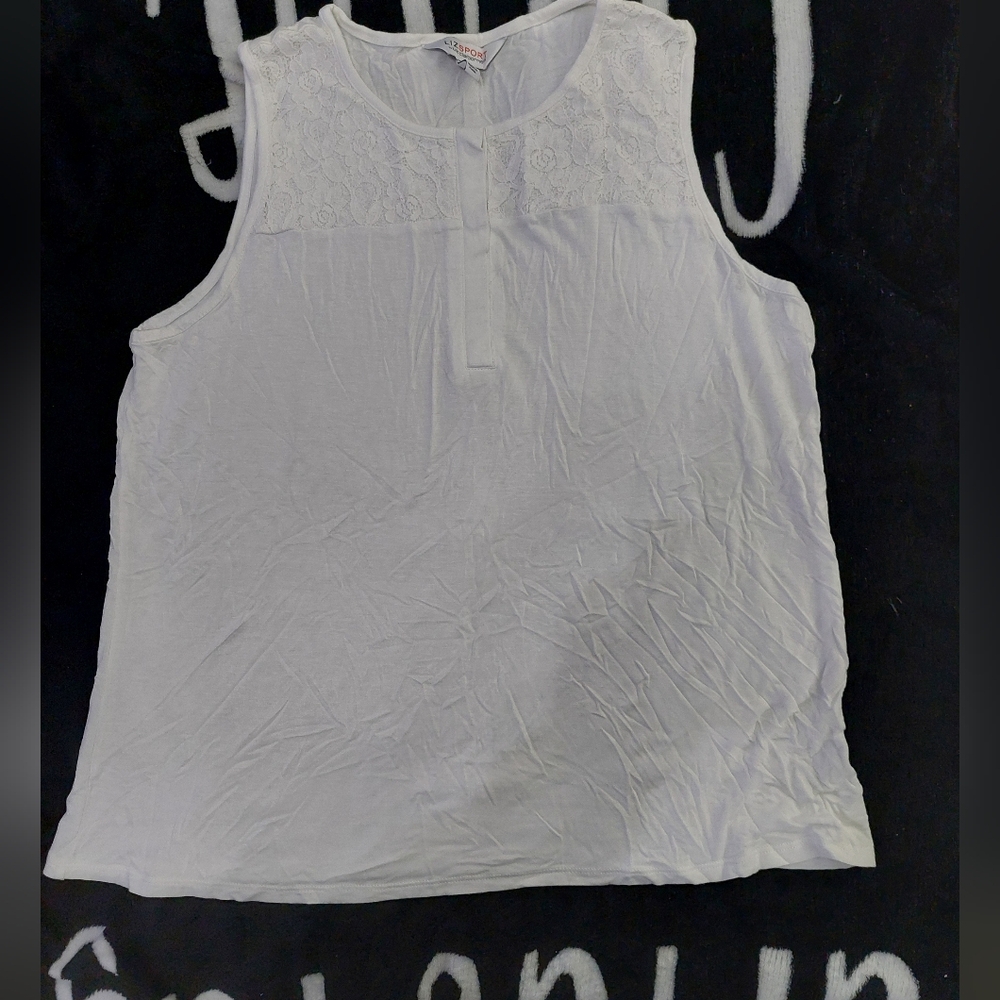 Liz‎ Sport by Liz Claiborne White tank XL